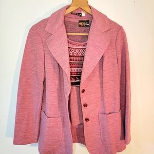 Vintage Russ Togs Inc Sleeveless Sweater & Blazer Set